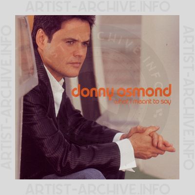 Donny Osmond - What I Meant To Say