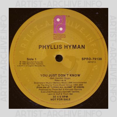 Phyllis Hyman - You Just Don't Know
