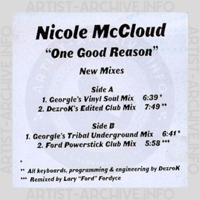 Nicole McCloud - One Good Reason - New Mixes